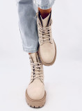 Stivaletti stringati EMMA beige