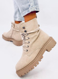 Stivaletti stringati EMMA beige