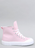 Sneakers alla caviglia in tela rosa chiaro