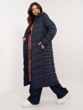 Cappotto da donna trapuntato in blu navy