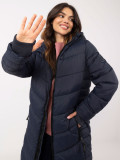 Cappotto da donna trapuntato in blu navy