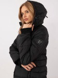 Cappotto lungo nero con fodera