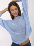 Pullover elegante in blu chiaro