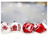 Decorazioni natalizie bianco/rosso 16 pz