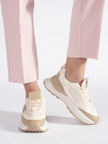 Scarpe sportive beige-bianche da donna