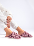 Pantofole con fantasia animalier rosa