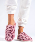 Pantofole con fantasia animalier rosa