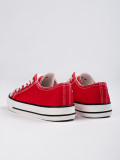 Sneakers classiche per bambini con allacciatura rosse
