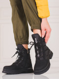 Scarpe da neve sportive nere con lacci