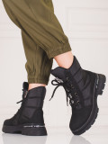 Scarpe da neve sportive nere con lacci