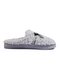 Pantofole grigie con fiocco