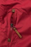 Parka invernale rosso bordeaux-grigio