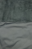 Giacca invernale blu scuro con cintura