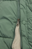 Piumino invernale trapuntato con cappuccio salvia/beige