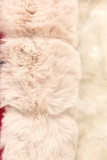 Parka rossa con bordo in pelliccia