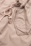Parka invernale in colore rosa antico con pelliccia