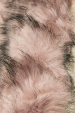 Parka invernale in colore rosa antico con pelliccia