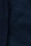 Felpa estesa blu scuro/blu