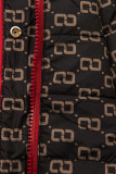 Parka doppia faccia di transizione rossa/nera