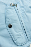 Parka doppia faccia di transizione celeste/blu scuro