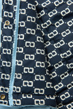 Parka doppia faccia di transizione celeste/blu scuro