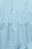 Parka doppia faccia di transizione celeste/blu scuro