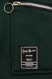 Felpa sportiva allungata verde smeraldo
