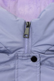 Gilet trapuntato lungo viola chiaro