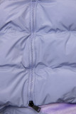 Gilet trapuntato lungo viola chiaro