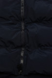 Gilet trapuntato lungo blu scuro