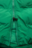 Gilet trapuntato lungo verde