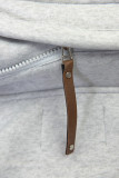 Felpa grigio chiaro con colletto alto