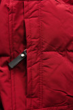 Giacca invernale rossa con coulisse in vita