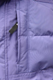 Giacca invernale viola con coulisse in vita
