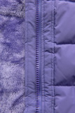 Giacca invernale viola con coulisse in vita