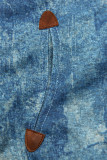 Felpa blu chiaro con cerniera asimmetrica