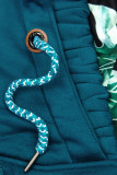 Felpa turchese con fodera colorata nel cappuccio