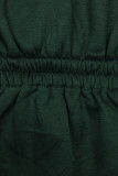 Felpa verde smeraldo con vita modellata