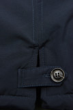 Parka blu scuro con ecopelliccia staccabile
