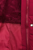 Giacca calda trapuntata bordeaux