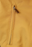 Parka reversibile giallo con fantasia leopardata