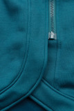 Felpa blu scuro con taglio asimmetrico