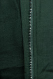 Felpa dal taglio esteso verde scuro