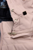 Giacca di transizione doppia faccia rosa