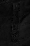 Parka doppia faccia di transizione con cappuccio marrone rosso/nero