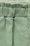 Pantaloni casual verde chiaro con elastico in vita