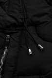 Giacca invernale nera per bambini con cappuccio