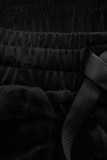Pantaloni della tuta in velluto neri