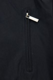 Parka di transizione doppia faccia blu scuro/marrone