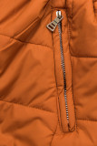 Parka invernale doppia faccia arancio scuro/marrone